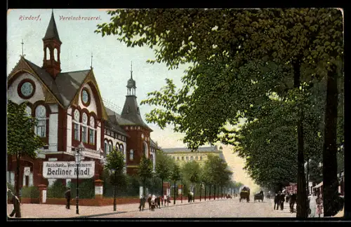 AK Berlin-Neukölln, Teilansicht der Vereinsbrauerei