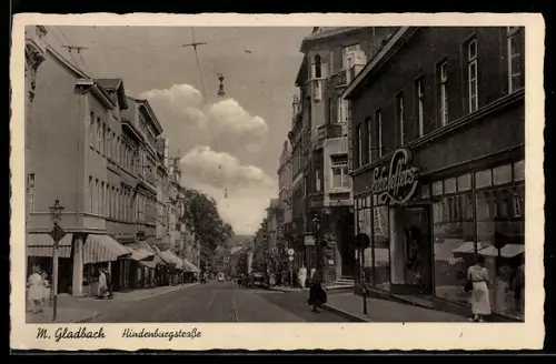 AK M. Gladbach, Gebr. Leffers in der Hindenburgstrasse