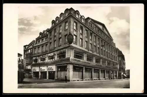 AK Köln a. Rh., Café-Restaurant Germania, Adolf. R. Worringer, Hohestrasse Ecke Gürzenichstrasse