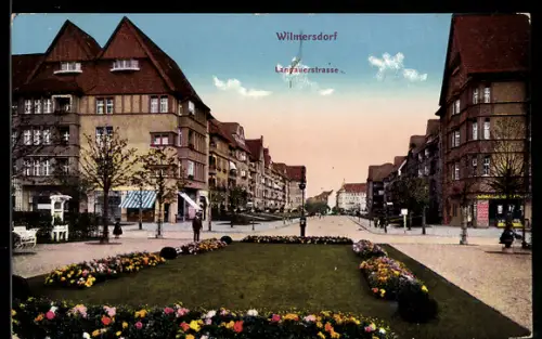 AK Berlin-Wilmersdorf, Blick in die Landauer Strasse