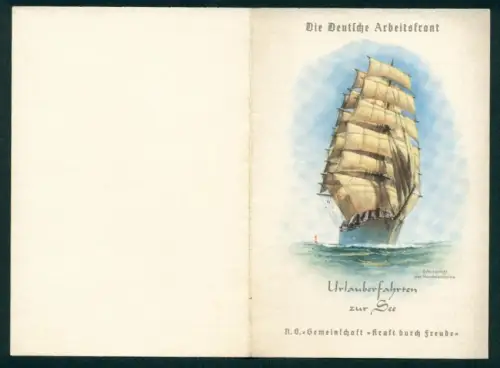 Menükarte 1938, KdF-Urlauberschiff Wilhelm Gustloff, Auszug aus dem Schiffstagebuch, Schulschiff, 