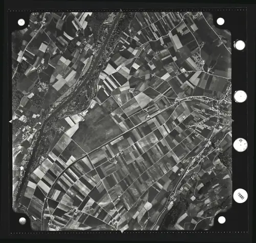 Fotografie Ansicht Worb, Fliegeraufnahme des Ortes 1953