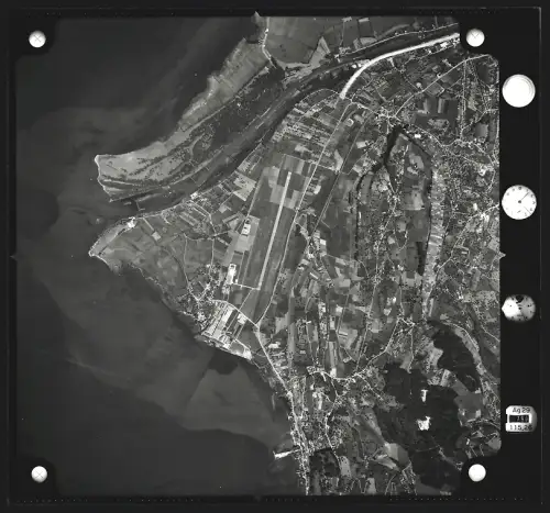 Fotografie Ansicht Arbon, Fliegeraufnahme des Ortes im Juni 1960