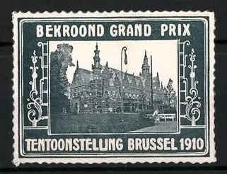 Reklamemarke Brüssel, Tentoonstelling Brussel 1910, Gebäudeansicht