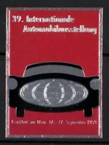 Reklamemarke Frankfurt am Main, 39. Internationale Automobilausstellung 1959, Auto