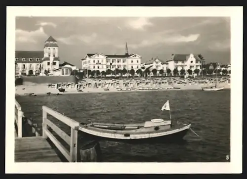 10 Fotografien Ansicht Binz a. Rg., Strandhotels, Promenade, Königstuhl, Clubhaus, Jagdschloss Granitz