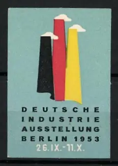 Reklamemarke Berlin, Deutsche Industrie Ausstellung 1953, Drei Türme