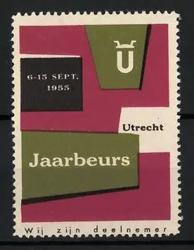 Reklamemarke Utrecht, Jaarbeurs 1955, stilisiertes U-Symbol