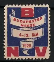 Reklamemarke Budapest, Budapester Messe 1929, Bannersymbol