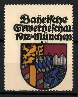 Reklamemarke München, Bayrische Gewerbeschau 1912, Wappen