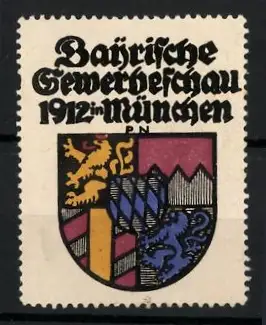 Reklamemarke München, Bayerische Gewerbeschau 1912, Wappen