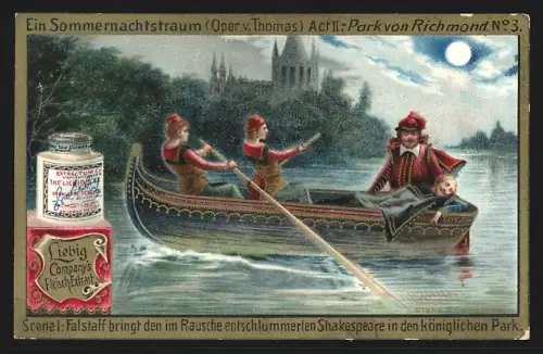 Sammelbild Liebig, Ein Sommernachtstraum, Oper v. Thomas, Akt II, Scene I