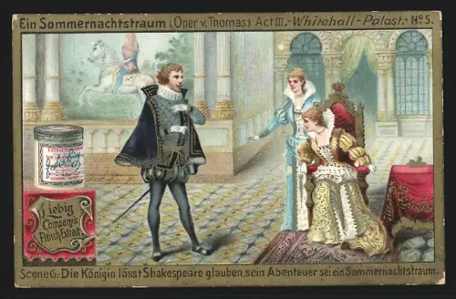 Sammelbild Liebig, Ein Sommernachtstraum, Oper v. Thomas, Akt III, Scene 6