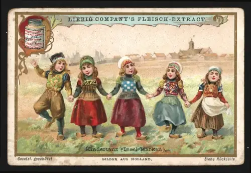 Sammelbild Liebig, Insel Marken, Kindertanz