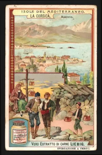 Sammelbild Liebig, Isole del Mediterraneo, La Corsica, Aiaccio