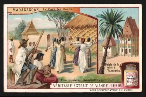 Sammelbild Liebig, Madagascar, Le Pays des Hovas, Danse nationale