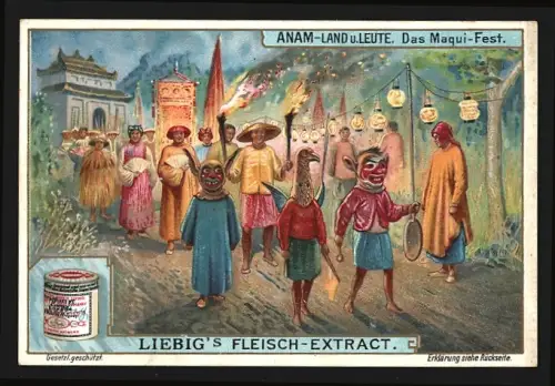 Sammelbild Liebig, Anam-Land und Leute, Das Maqui-Fest