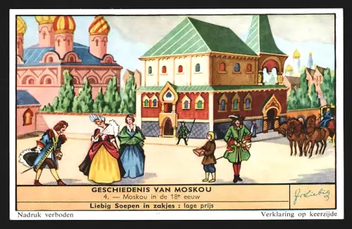 Sammelbild Liebig, Geschiedenis van Moskau, Moskau in de 18e eeuw