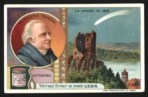 Sammelbild Liebig, Astronomes, Guillaume Herschel, La comete de 1831
