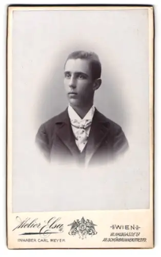 Fotografie Atelier Carl Meyer, Wien, Halbgasse 17, Porträt von Josef W.