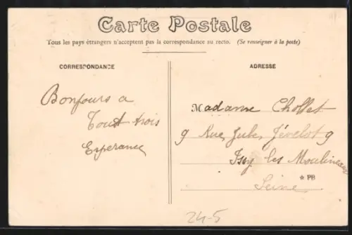 AK Colombes, Inondations de 1910, Hochwasser
