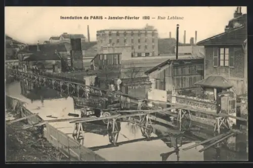 AK Paris, Inondation de Paris, Janvier-Fevrier 1910