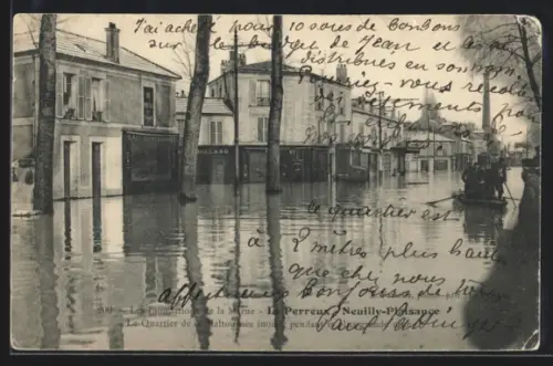 AK Le Perreux-Neuilly-Plaisance, les Inondations de la Marne, Hochwasser