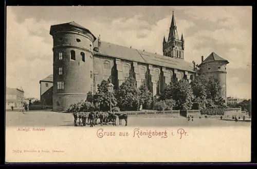 AK Königsberg i. Pr., Ansicht vom Königlichen Schloss