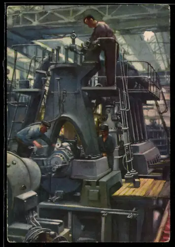 AK Breslau, Linke-Hoffmann-Lauchhammer A.G., Dieselmotorenraum