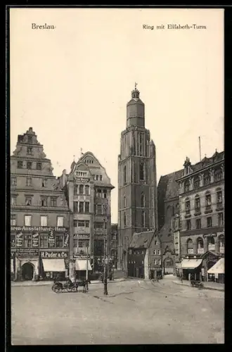 AK Breslau, Ring mit Elisabeth-Turm