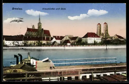 AK Breslau, Kreuzkirche und Dom