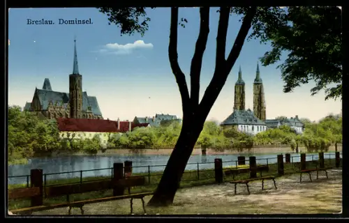 AK Breslau, Anblick der Dominsel
