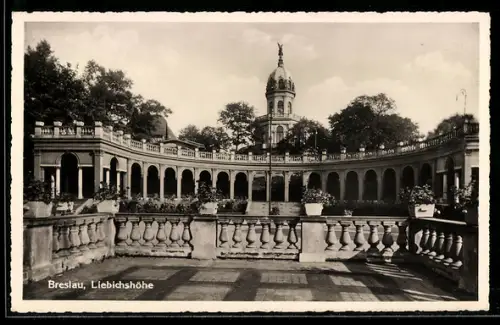 AK Breslau, Liebichshöhe, Name eines berühmten Belvederes in Breslau