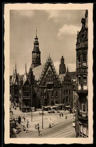 AK Breslau, Blick auf das Rathaus