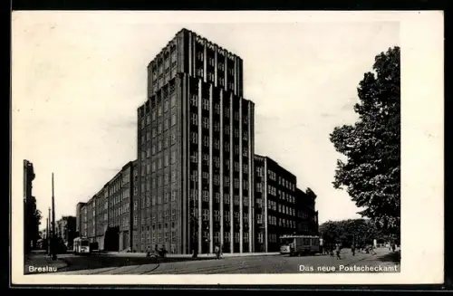 AK Breslau, Gesamtansicht vom neuen Postscheckamt