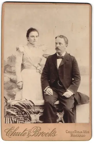 Fotografie Chute & Brooks, Rosario, Calle Rioja 660, Porträt Jenna und Rudolph Althoff im Jahr 1899
