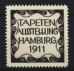Reklamemarke Hamburg, Tapeten Ausstellung 1911, Ornamentales Design