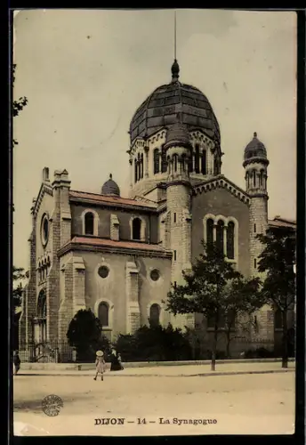 AK Dijon, La Synagogue, Blick zur Synagoge