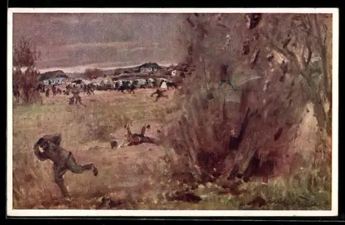 AK Rotes Kreuz Nr. 446 Einschlag einer Fliegerbombe