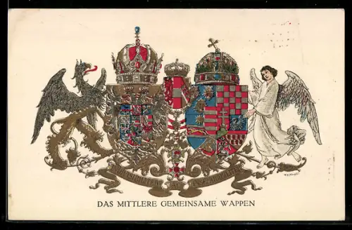 AK Nr. 288: Das mittlere Gemeinsame Wappen, Rotes Kreuz