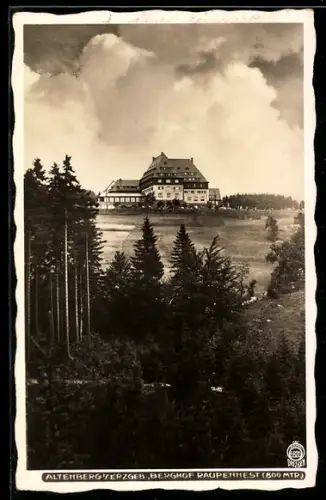 Foto-AK Walter Hahn, Dresden, Nr. 6825: Altenberg / Erzgeb., Berghof Raupennest