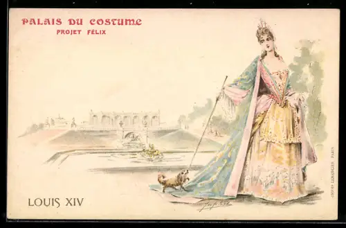 AK Paris, Exposition universelle de 1900, Palais du Costume, Louis XIV.