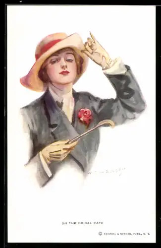 Künstler-AK Wiener Werkstätte Nr. 432: On The Bridal Path