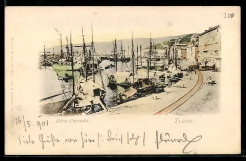 AK Trieste, Riva Carciotti con navi attraccate