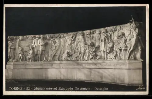 AK Torino, Monumento ad Edmondo De Amicis, Dettaglio