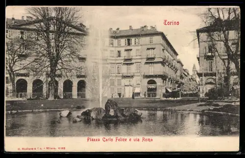 AK Torino, Piazza Carlo Felice e via Roma