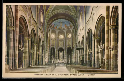 AK Torino, Interno Chiesa di S. Giovanni Evangelista