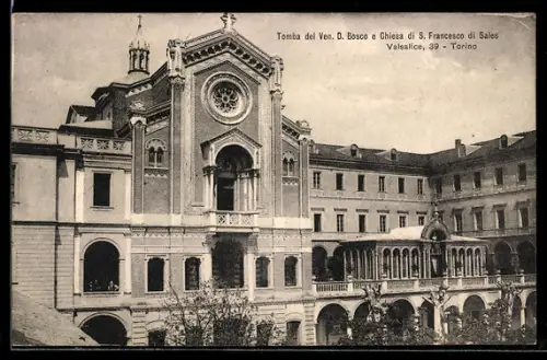 AK Torino, Tomba del Ven. D. Bosco e Chiesa di S. Francescodi Sales, Valsalice, 39