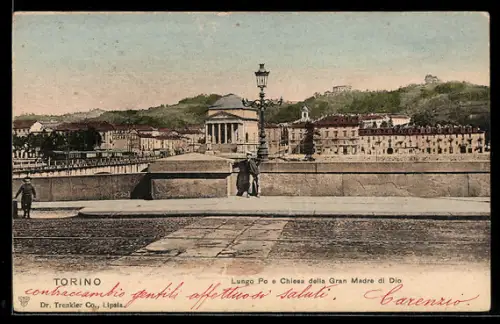 AK Torino, Lungo Po e Chiesa della Gran Madre di Dio