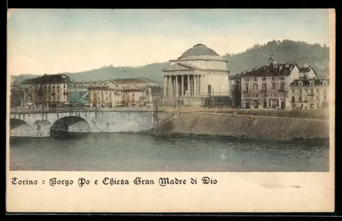 AK Torino, Borgo Po e Chiesa Gran Madre di Dio